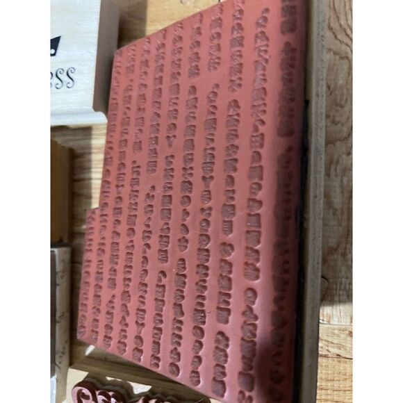 Collection of Random Rubber Stamps 50 pcs Used - Picture 3 of 11